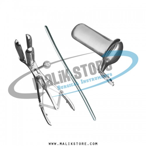  hegar uterine dilator, 7-8, mathieu speculum, collin large